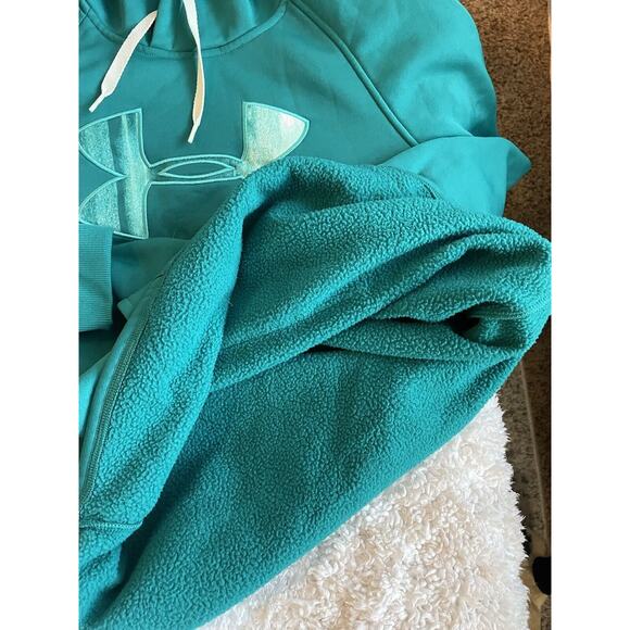 Under Armour X Storm S/M aqua green / Blue hoodie. Great quality & condition - Picture 8 of 10